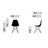 Cadeira Eames DSR em Plástico / Base Preta